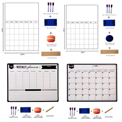 A3/42cm Magnetic Daily Weekly Monthly Planner Whiteboard Fridge Ref To Do List