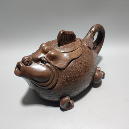 Vintage Chinese Yixing Purple Clay Teapot Zisha Ceremony Collection Rare Large