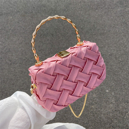 New fashion casual woven personality niche handheld crossbody box bag