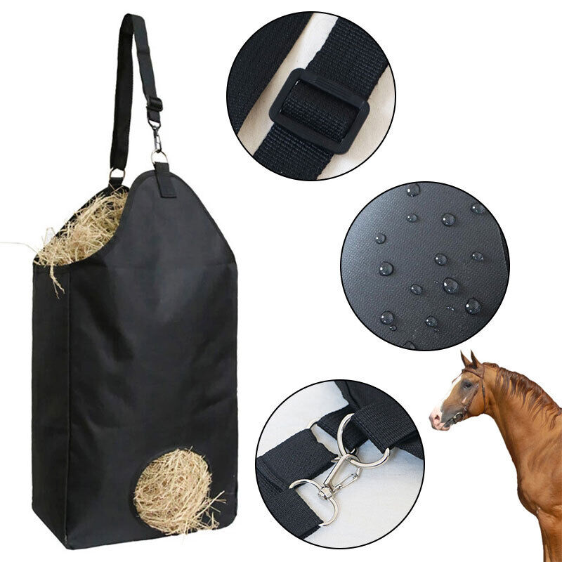 Outdoor Feed Hay Bag Oxford Portable Horse Riding Feeder Bag Equestrian Supplies