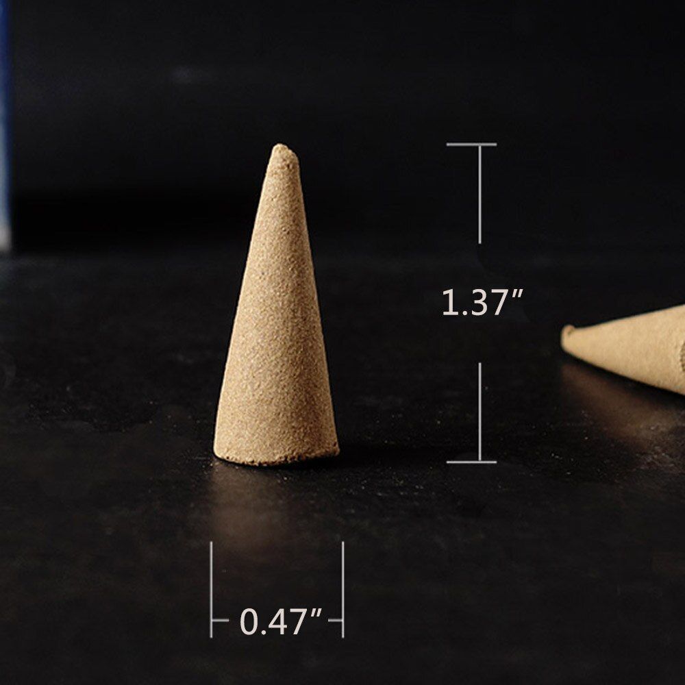 Incense Cone Air Freshener Sandalwood Aroma Rich Home Meditation Fragrance 100Pc