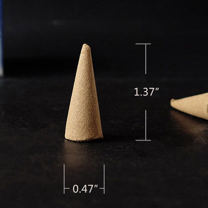 Incense Cone Air Freshener Sandalwood Aroma Rich Home Meditation Fragrance 100Pc