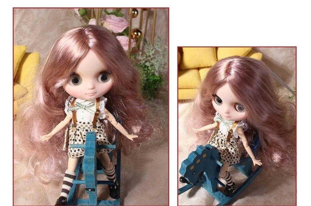 Set Middie Blythe Doll with Clothes Shoes Bjd Mixed Hair Matte Face Petite Toys