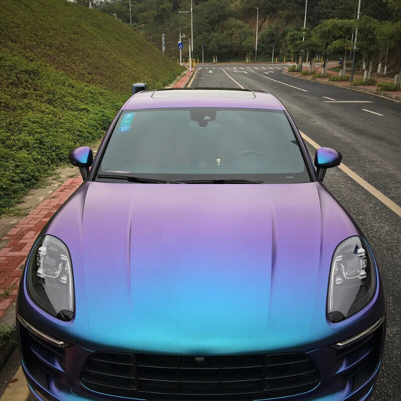 Car Stickers PET Chameleon Wrapping Self Adhesive Matte Metallic DIY Decals Film