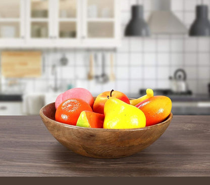 Handcrafted Wooden Serving Platters Fruits Salads Snack Bowls Kitchen Decoration