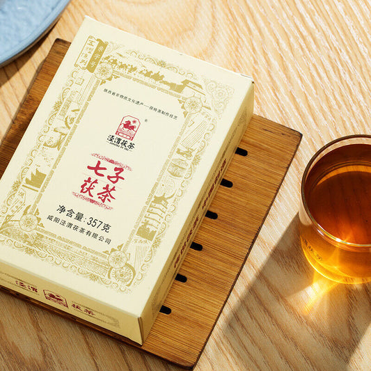 Jingwei Fu Tea Jingyang Shaanxi Fu Brick Tea Black Tea Golden Flower Tea 357g