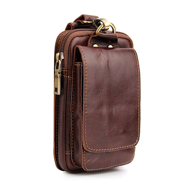 2020 Mens Belt Pouch Clip Wallet Leather Bags Fanny Waist Pack Cell Phone Clutch