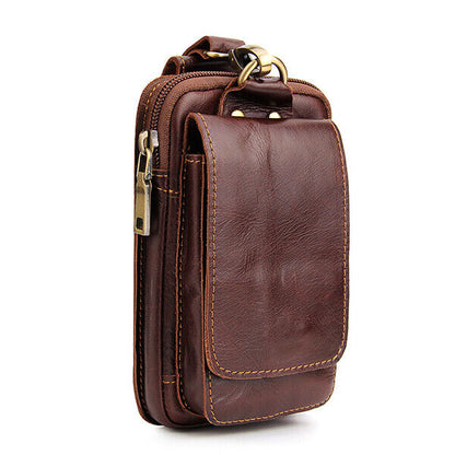2020 Mens Belt Pouch Clip Wallet Leather Bags Fanny Waist Pack Cell Phone Clutch