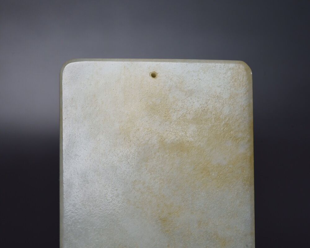 Chinese Natural Hetian Jade Carving Buddha Statue Dragon Good Luck Pendant Rare