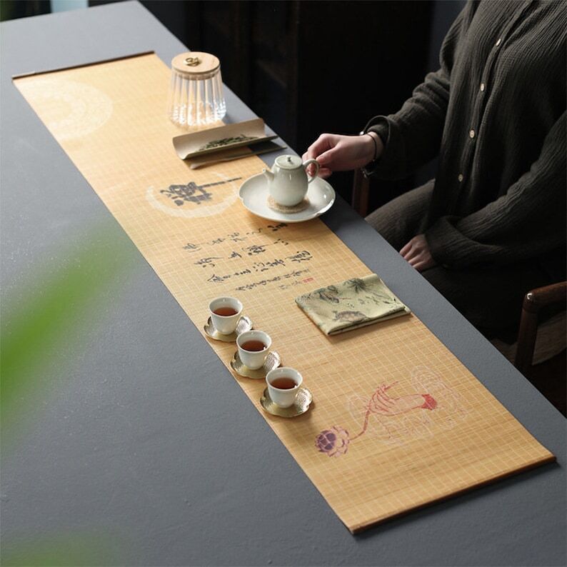 Bamboo Tea Table Mats|Bamboo Table Runner|Table Cloth|Kung Fu Tea Mats