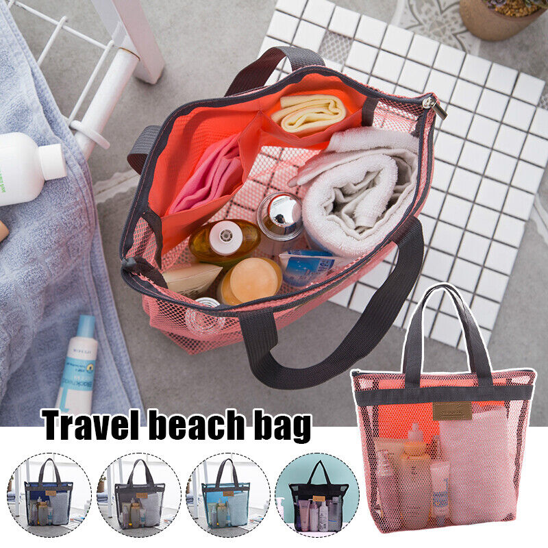 Travel Beach Bag Portable Outdoor Toiletries And Swimming Bags Mesh Storage Bag