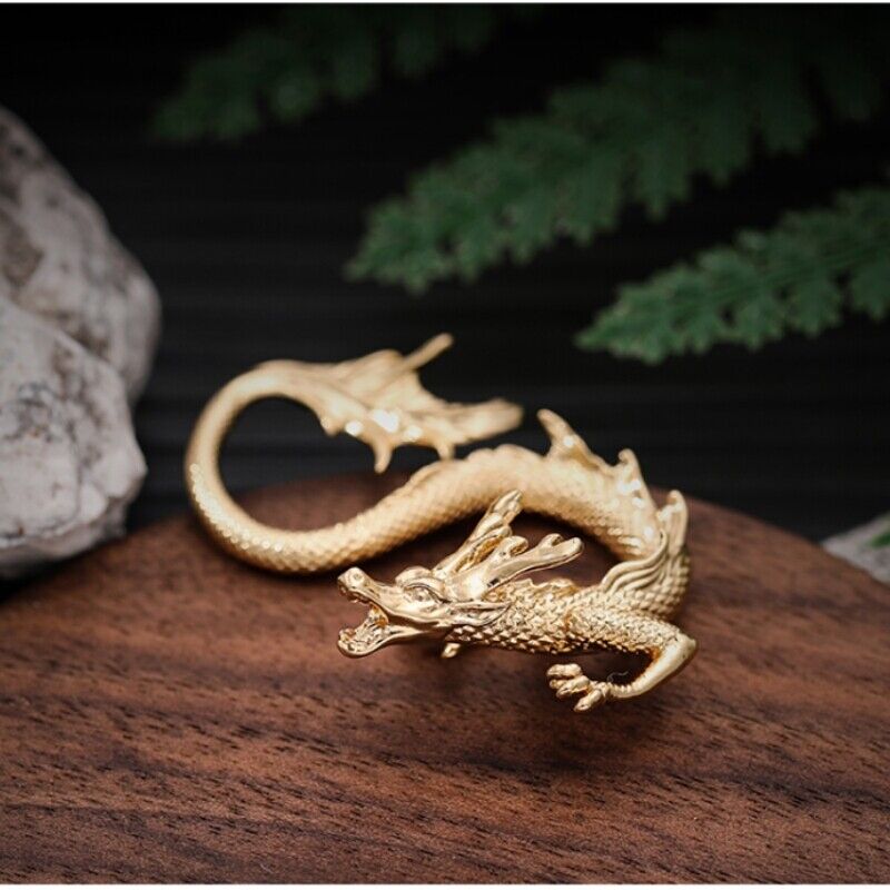 mini copper dragon statue on sales handmade craft artware table decoration China