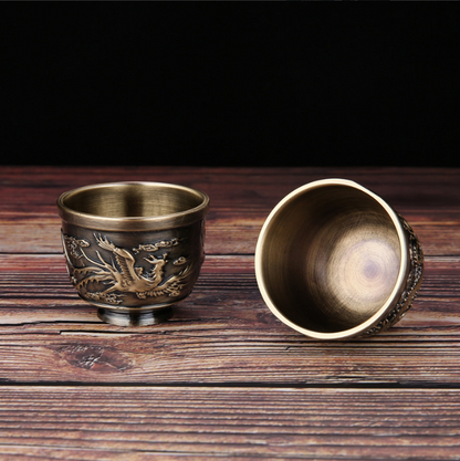 High grade retro bronze tea set creative kungfu tea set