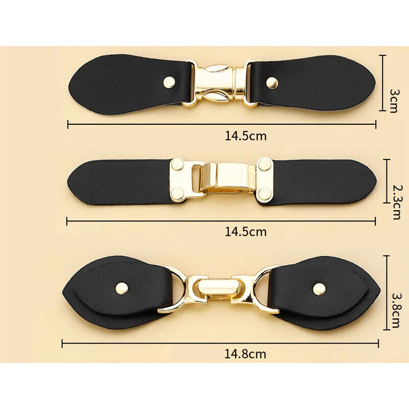 Women Belt Buckle Metal Coat Windbreaker Cardigan Jacket Leather Hook Decoration