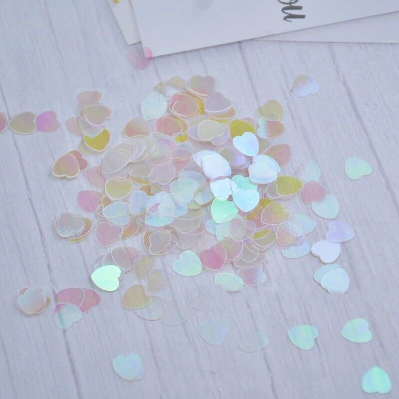 Wedding Confetti 500Pcs Heart Sequins Table Bar Party Decoration Gift Box Filler