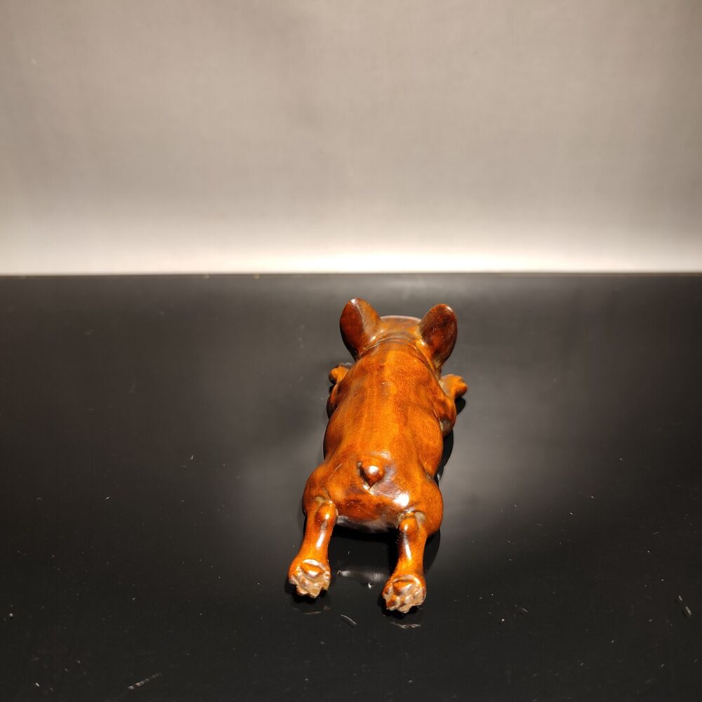 vintage wood carved wooden sculptures statue gift mini To be naughty mangy dogs