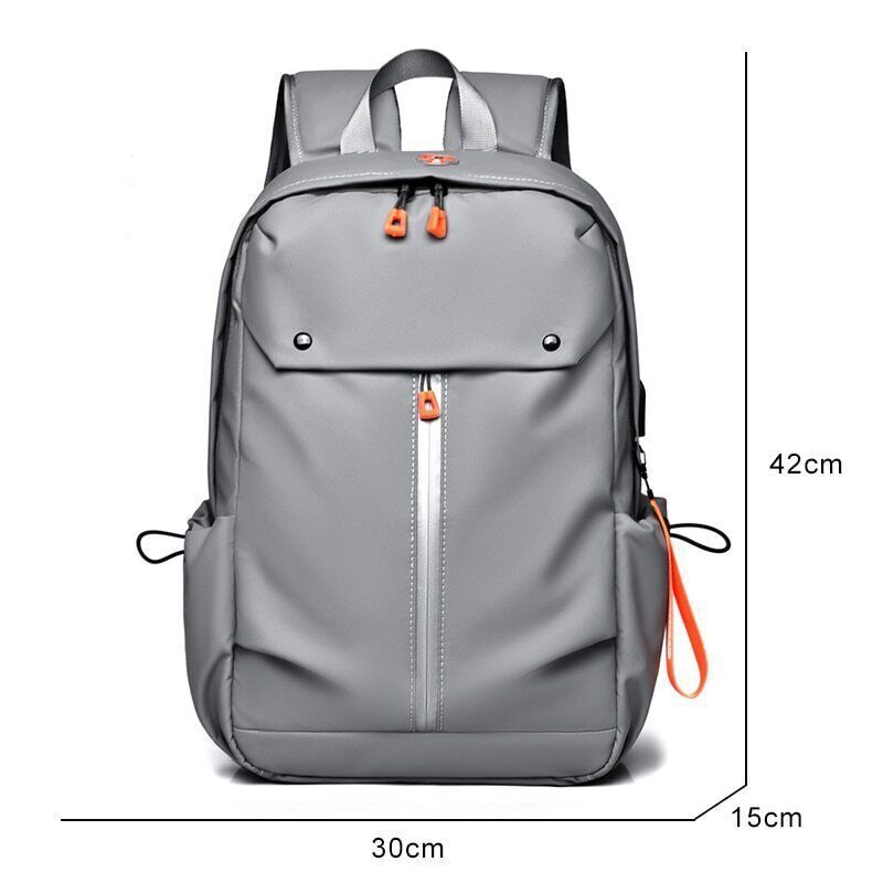 Men's Backpack Charging Bag PU Leather Male Business Travel Bagpack