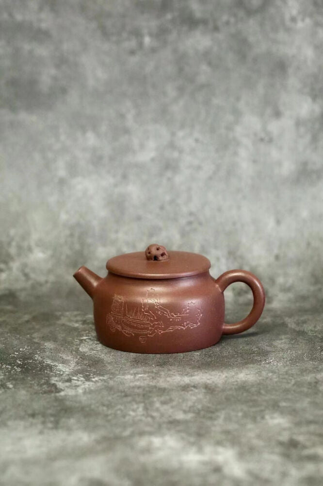 140cc chinese Yixing Handmade Zisha Purple clay Teapot HuShi Hu Tea Pot