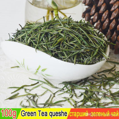 2023 High Quality Green Tea Mingqian Fried Queshe Maojian Tea Green Healthy 100g