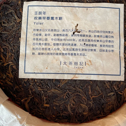 Pu-erh tea,2012,The Great Tea Tree,攸樂 Euler,399g,Raw