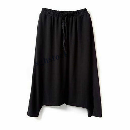 Women Striped Harem Pants New Casual Baggy Low Drop Crotch Trousers Rock Loose @