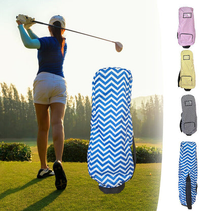Golf Bag Rain Cover Foldable Golf Pole Bag Full Protector with Pocketor Canvas