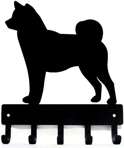 Shiba Inu Dog - Key Hooks & Keychain Holder - 6 inch Wide Metal Wall Art