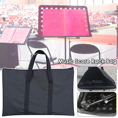 1pcs Music Sheet Stand Storage Bag Wear Resistant Zipper Carry Case Holder Pouch