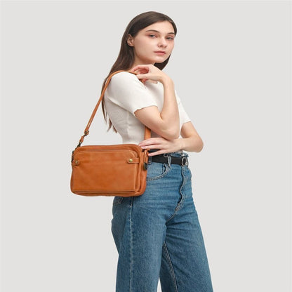 Three Layer Leather Crossbody Shoulder Bag Women's Handbag Bag Crossbody Bags