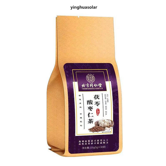 北京同仁堂Poria Jujube Seed Tea Promote Sleep insomnia 茯苓酸枣仁玫瑰大枣百合栀子桑葚大麦助眠安神失眠多梦300g