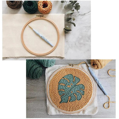 Embroidery Cloth Monks Fabric DIY Needlework Sewing Punch Needle Kit Accessories