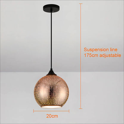 Pendant Lights Chandelier Ceiling Glass LED Colorful 3D Fireworks E27 Lamps 20cm