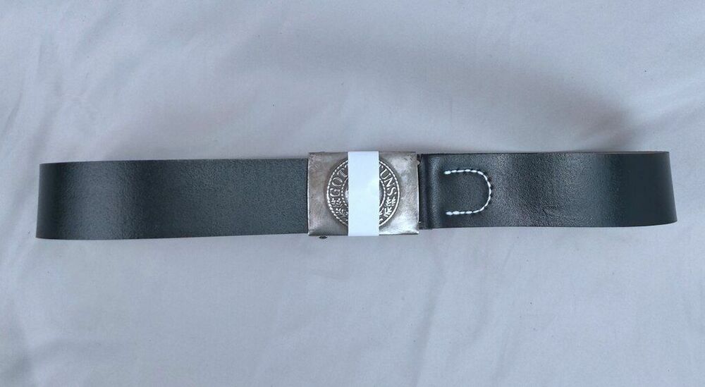 Vintage WW2 Germany Army Leather Black Service Equipment Belt Buckle M/L/XL/XXL