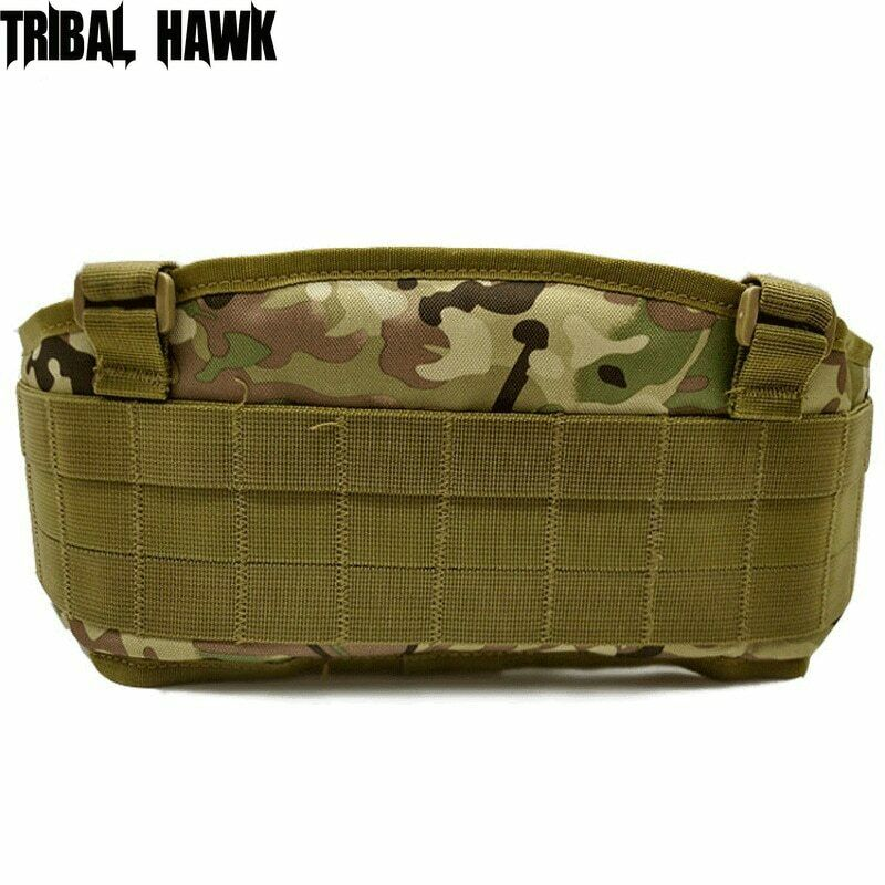 Tactical Belt Army Hunting Waist Support Waist Bag Carrier Adjustable SoftPadded