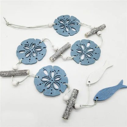 Wall Hanging Wood Mediterranean Starfish Hung Fish Nautical Pendant Studio Props