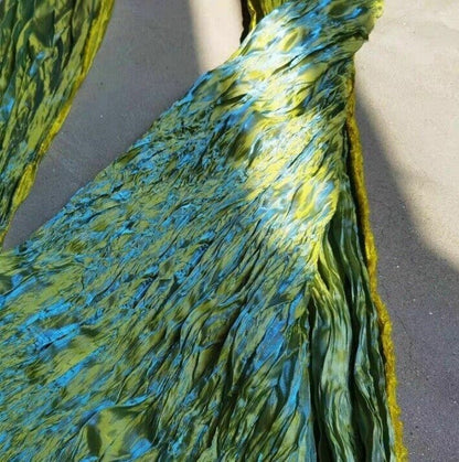 Miyake Style Pleated Fold Fabric 50x145cm Polyester/Cotton DIY Skirt Dress Cloth