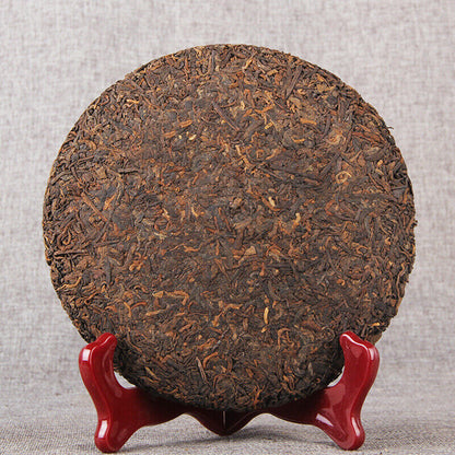 357g 2020 Chuan Shi Jia Ming Ancient Ripe Puer Tea Menghai Old Tree Shu Puer Tea