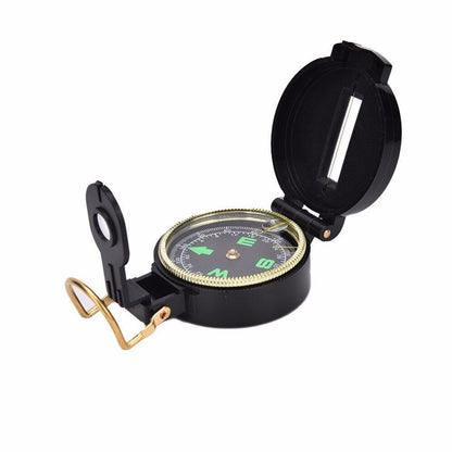 Portable Green Compass Folding Lens Multifunction Boat Dashboard Outdoor Tools