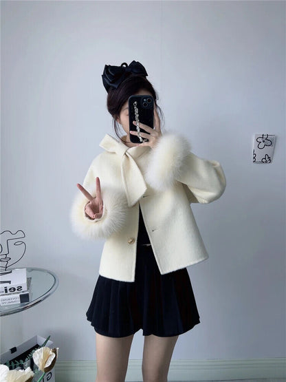 Winter Coat Ladies Outwear Coat Cashmere Wool Woolen Women Jacket