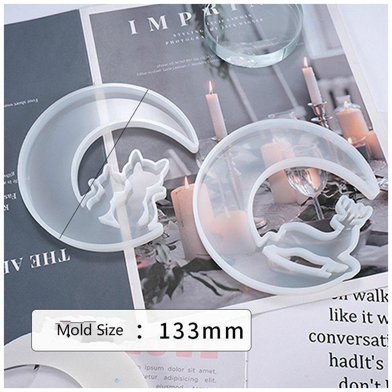 4Pcs/Set Fairy Tale Moon Animal Unicorn Mold Silicone Jewelry Craft Making Tools