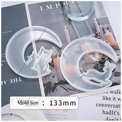4Pcs/Set Fairy Tale Moon Animal Unicorn Mold Silicone Jewelry Craft Making Tools