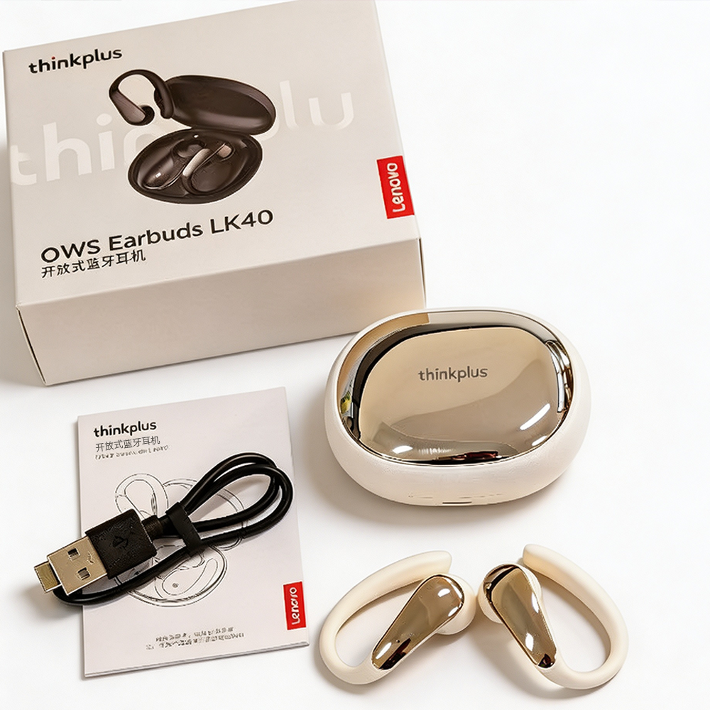 Lenovo thinkplus LK40 OWS Open‑Ear Earbuds BT5.4 13mm 20h Type‑C Ear‑Hook Sports