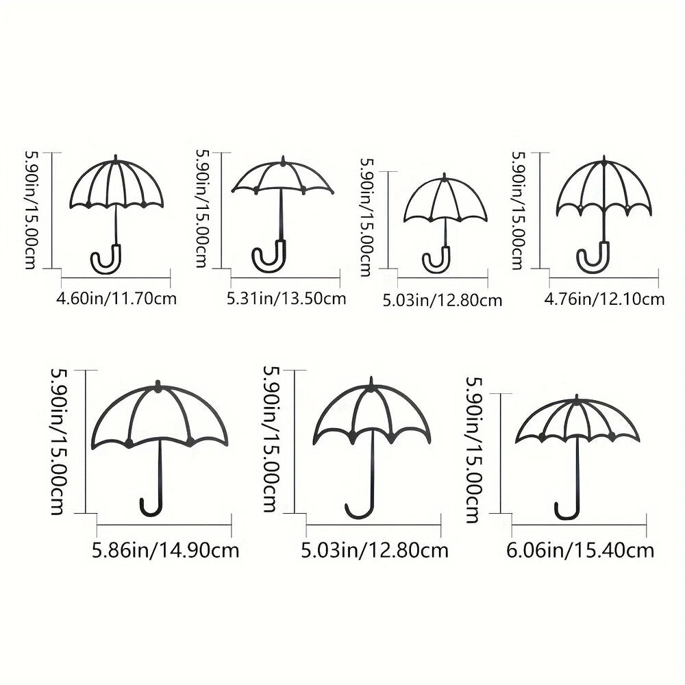 CIFBUY 7PCS Metal Key Coat Hook Creative Umbrella Hook Housewarming Gifts