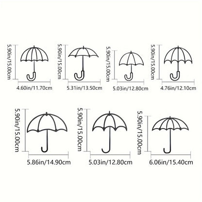 CIFBUY 7PCS Metal Key Coat Hook Creative Umbrella Hook Housewarming Gifts