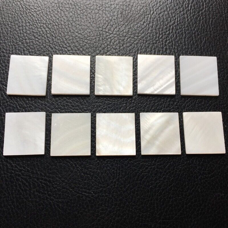 Mother Of Pearl Shell Sheets 20Pcs White Natural Freshwater Crafts Decor 20x20mm