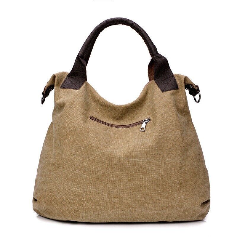 Women Ladies Large Pocket Casual Shoulder Cross body Handbags Canvas Leather Bag