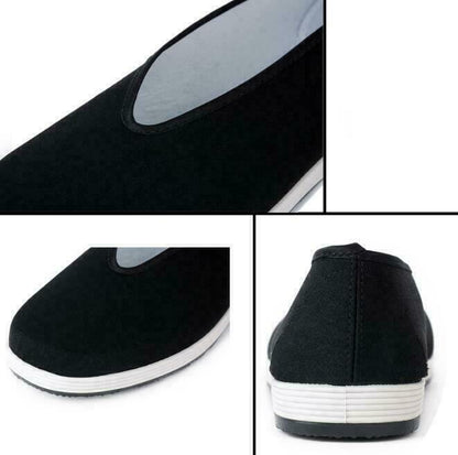 Retro Mens Chinese style Martial Art Kung Fu Cloth Shoes Tai Chi Casual Shoes @