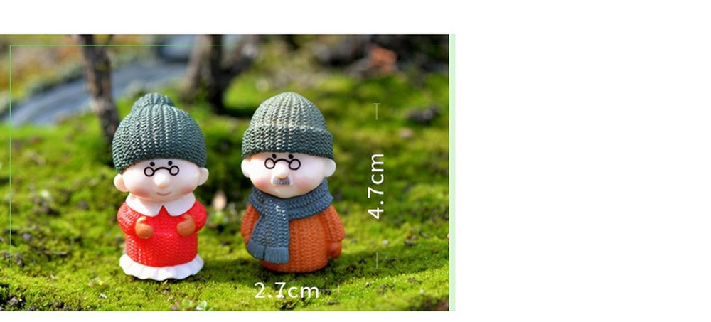 4PCS Resin Crafts Ornament Miniature Figurine Plant Pot Fairy Garden Decor