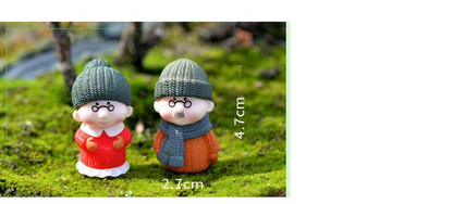 4PCS Resin Crafts Ornament Miniature Figurine Plant Pot Fairy Garden Decor