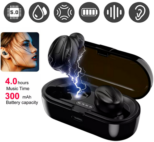 Mini Bluetooth 5.0 Wireless Headset TWS Earphones Stereo Headphones Earbuds
